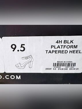 torrid Black Platform Tapered Heel